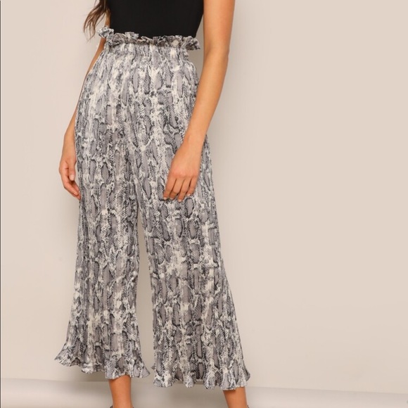 SHEIN Pants - Snakeskin Wide Leg Pants